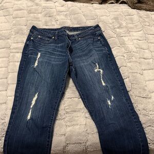 Jennifer Lopez Dark Blue Distressed Jeans